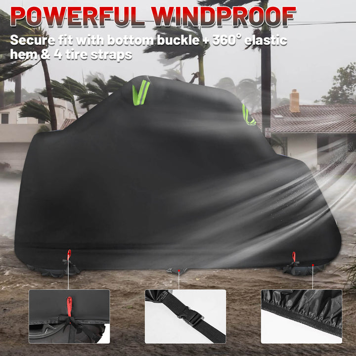 utv cover powerful windproof due to bottom buckle and tire straps