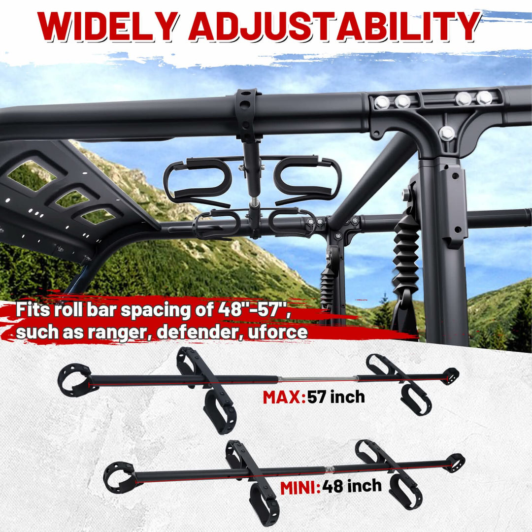 utv gun rack fit vehicles like Ranger, Defender, and Uforce.