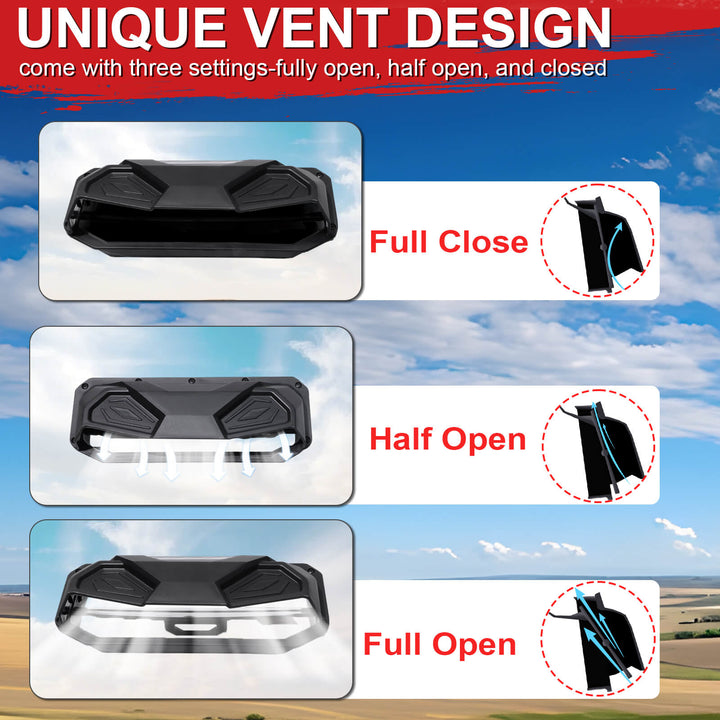 unique vent design of rhino 700 windshield