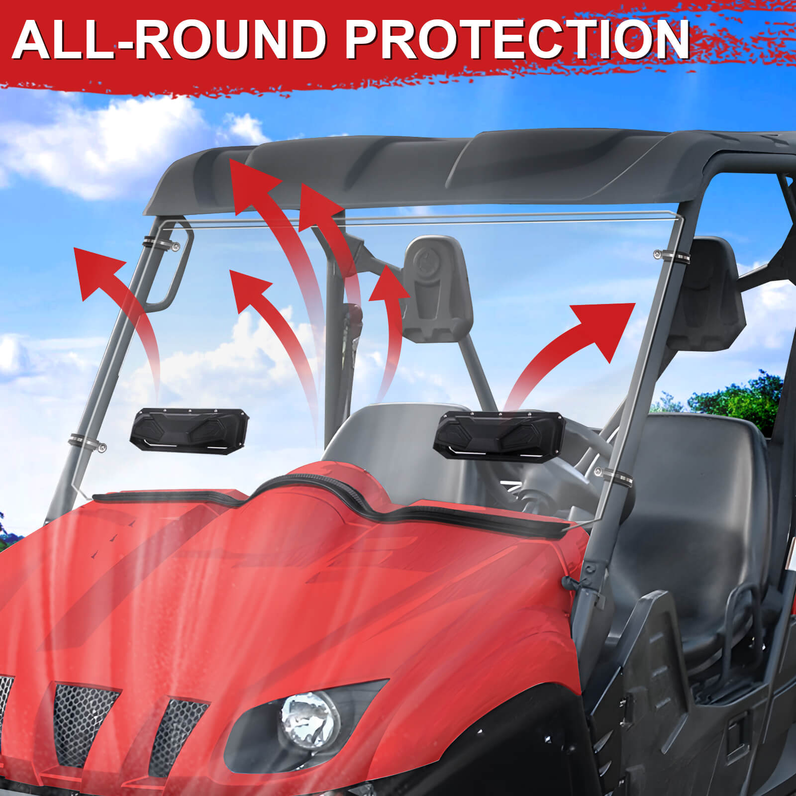 rhino 660 vent windshield all-round protection