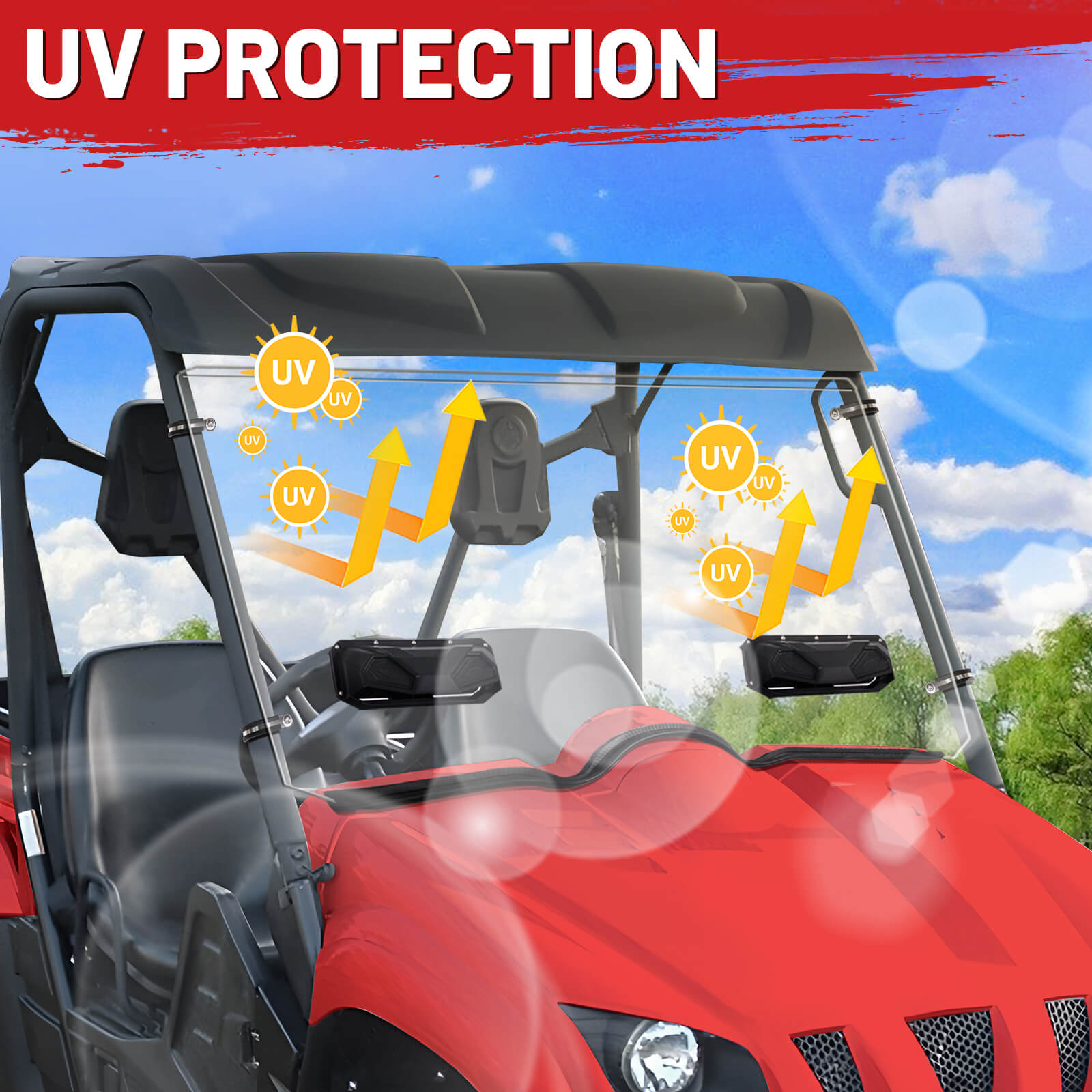 yamaha rhino 450 vent windshield UV protection