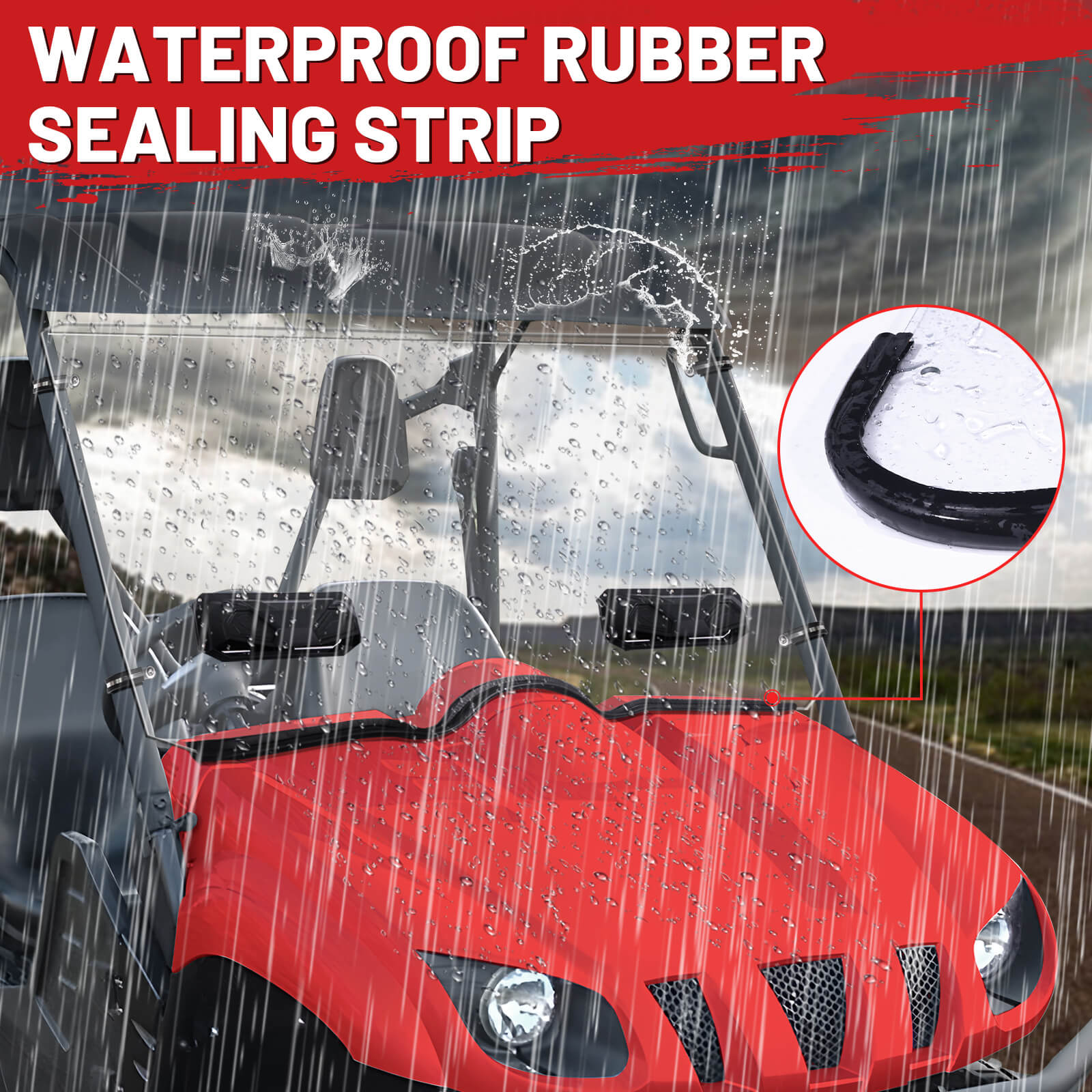 rhino 660 vent windshield rubber sealing strip