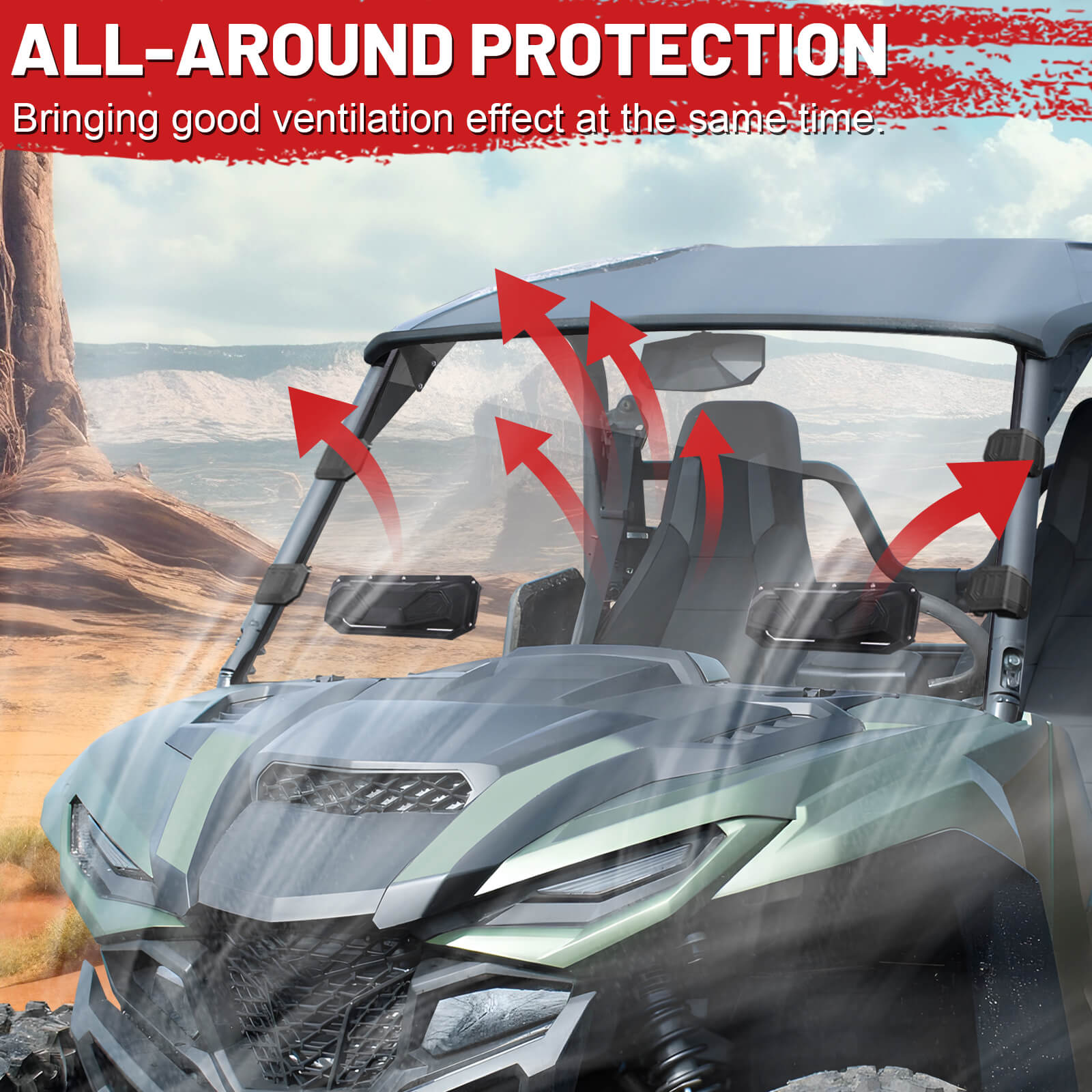 yamaha rmax2 vent windshield all-around protection