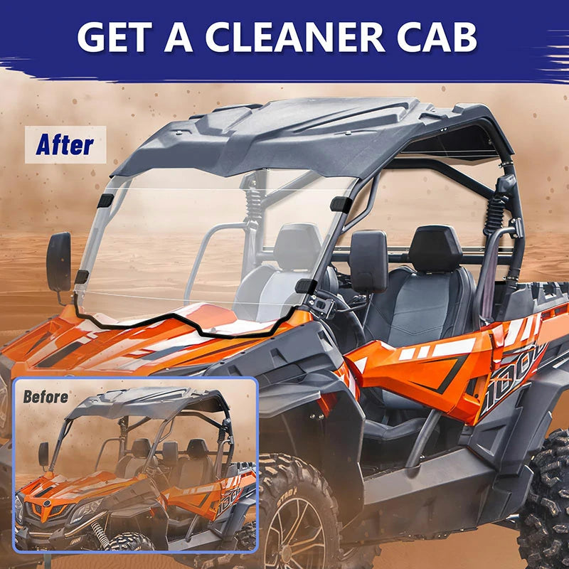 get a clearner cab after install zforce 800ex rear window