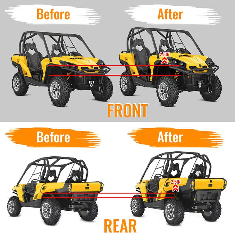 before and after of install lift kit