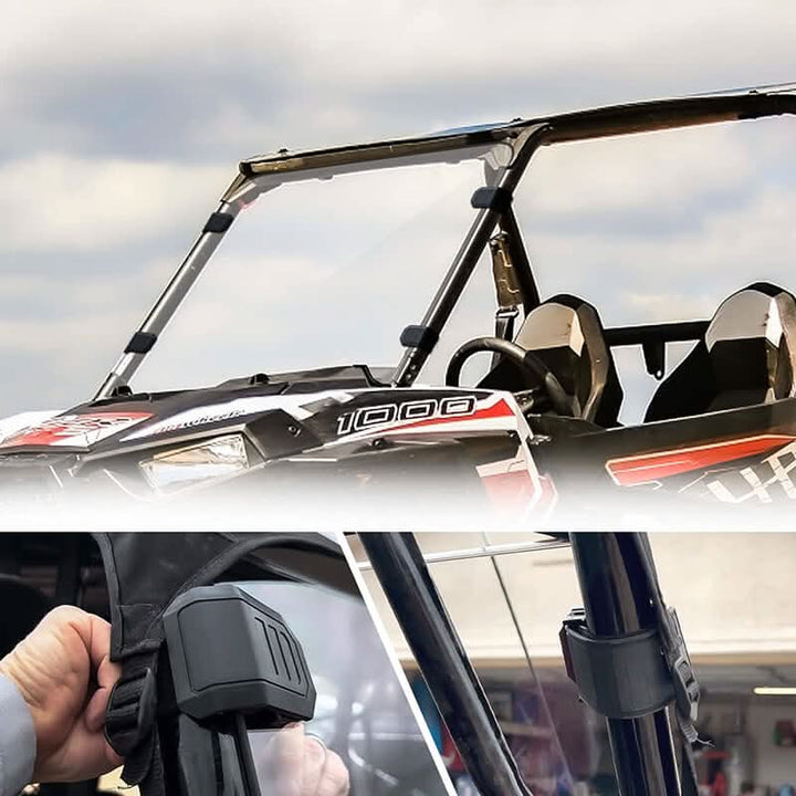 UTV windshield clamps show