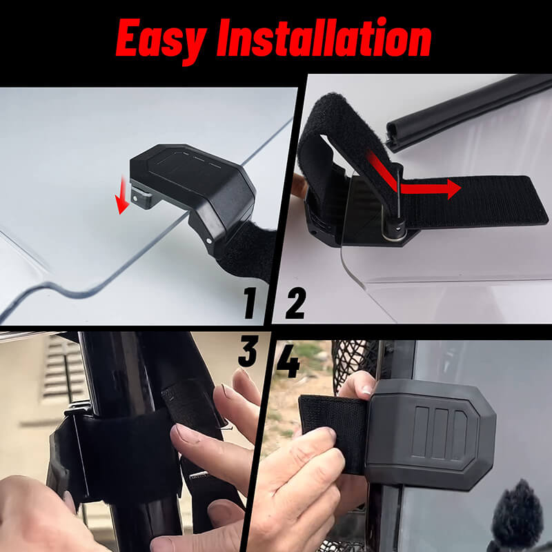 easy installation for the windshield clamps