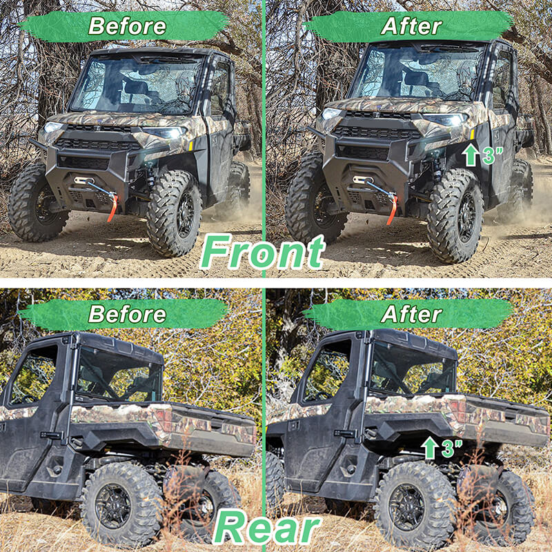 before and after install the lift kit