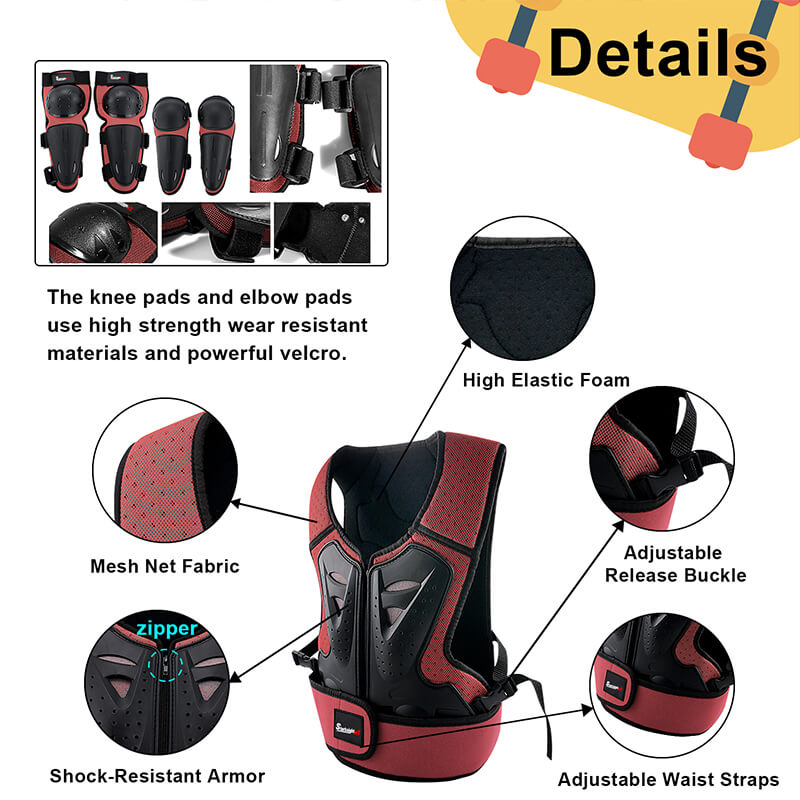 details of the kids armor suit