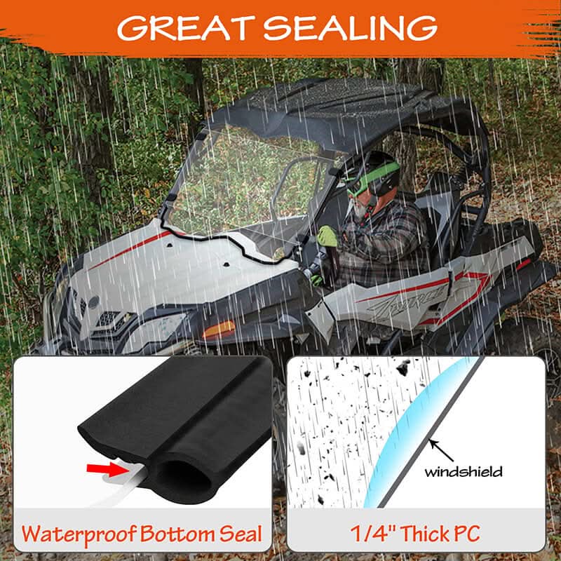 great sealing of the zforce 800 windshield
