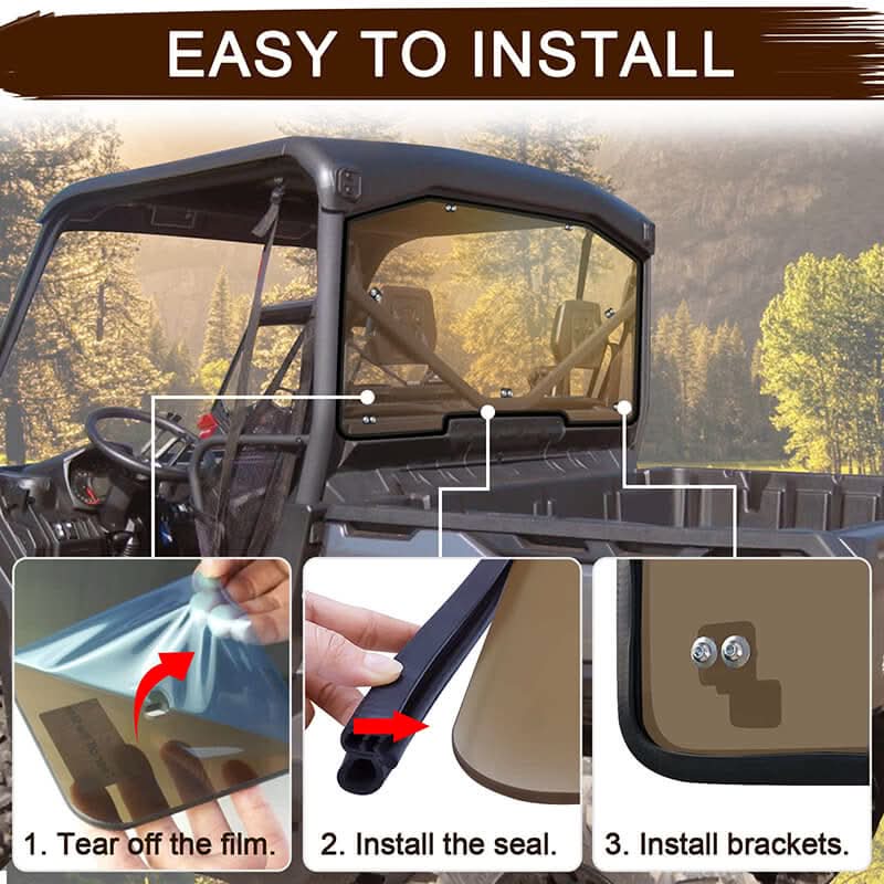 easy to install the Can-Am defender rear windshield 