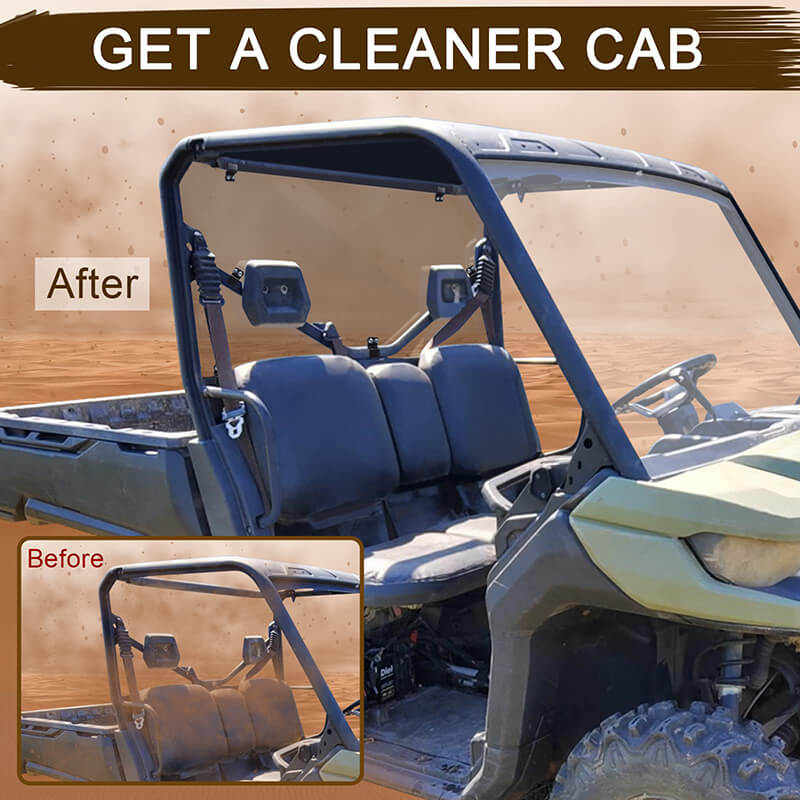 can-am defender windshield get a cleaner cab