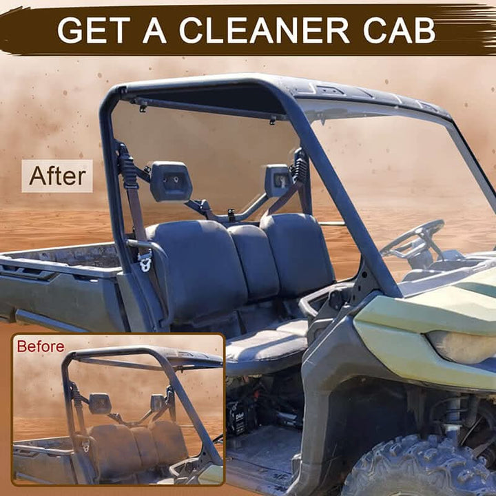 Can-Am defender windshield get a cleaner cab