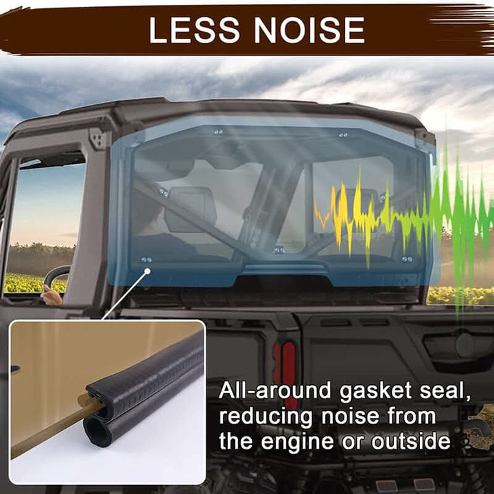 Can-Am defender HD10 Rear  windshield reduce noise
