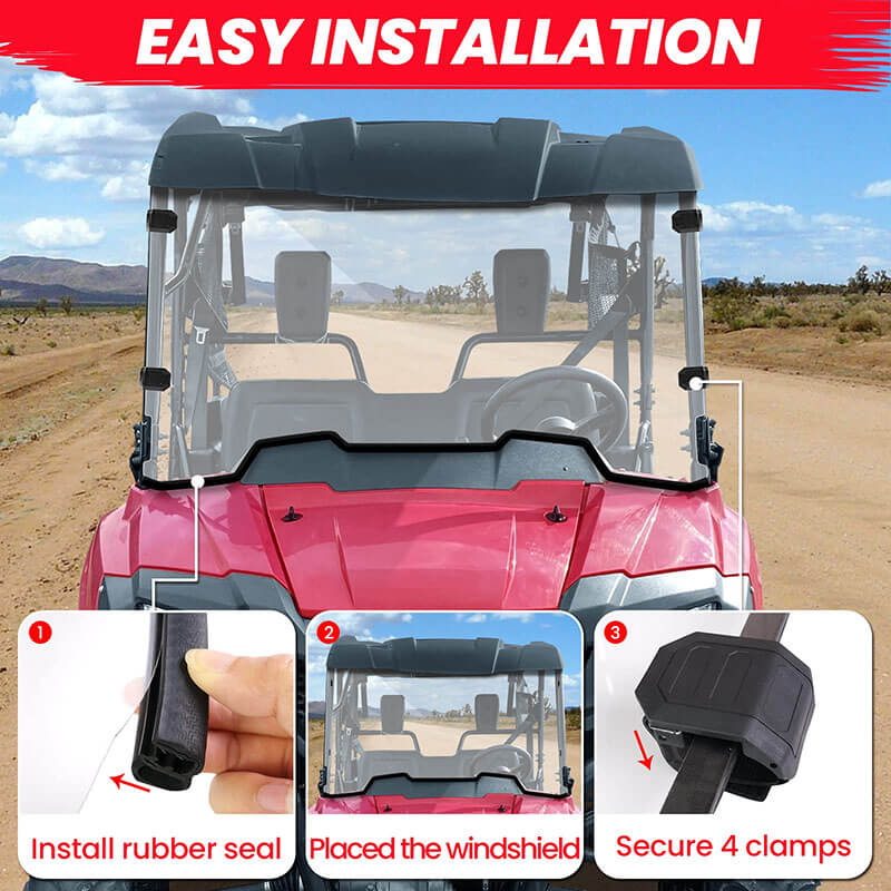 easy to install the pioneer 700-4  windshield