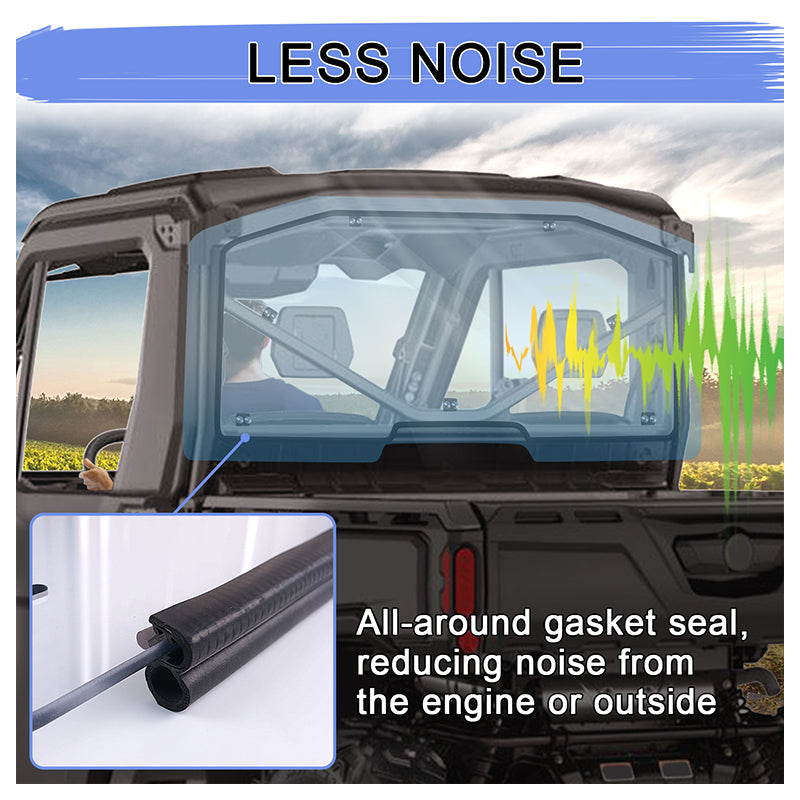 rear windshield has less noise