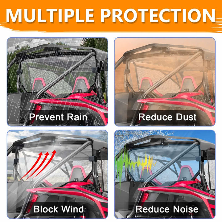 multiple protection of the talon 1000R windshield