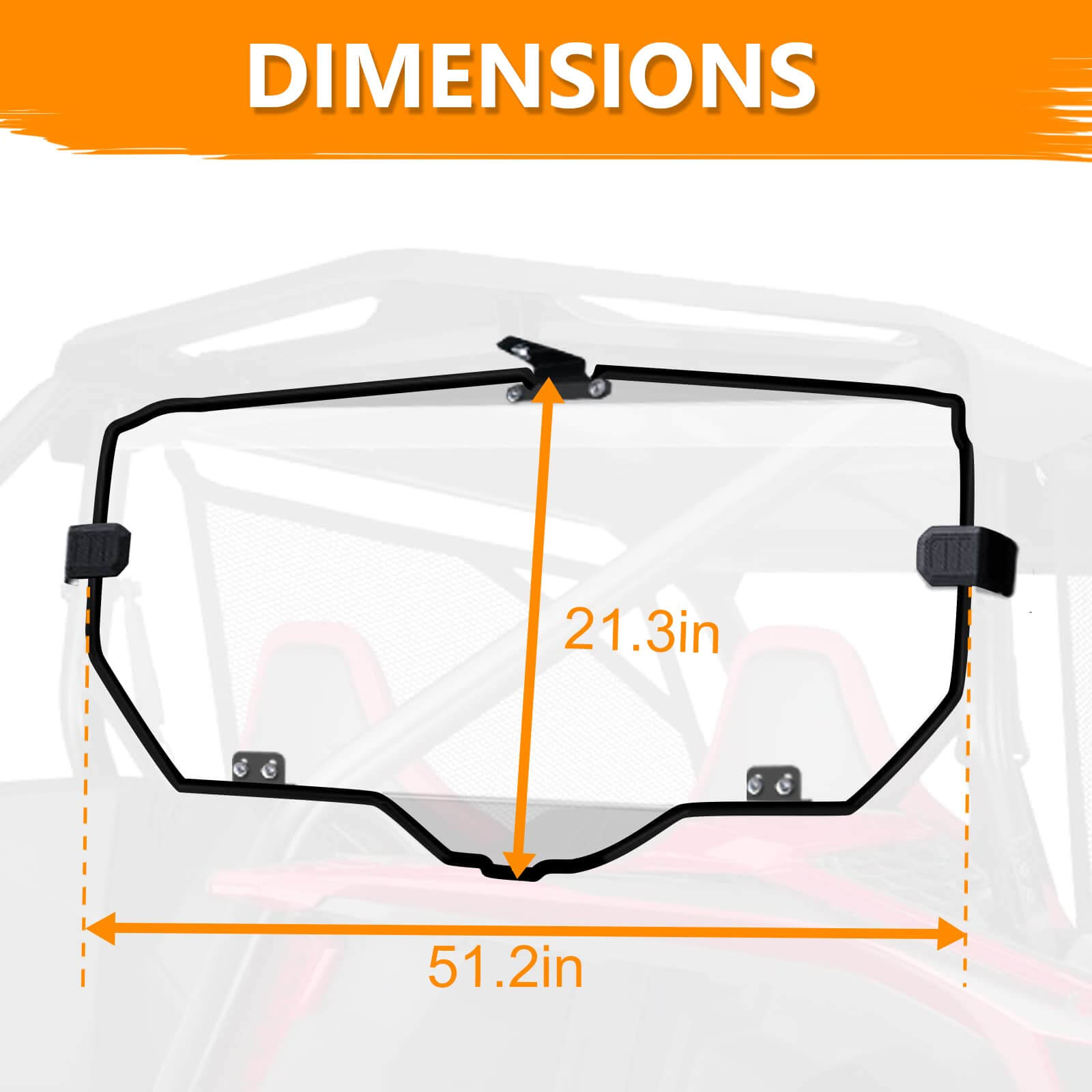 dimension of the talon 1000R windshield