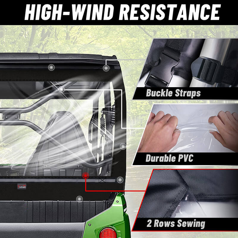 high-wind resistance for the teryx rear windshield