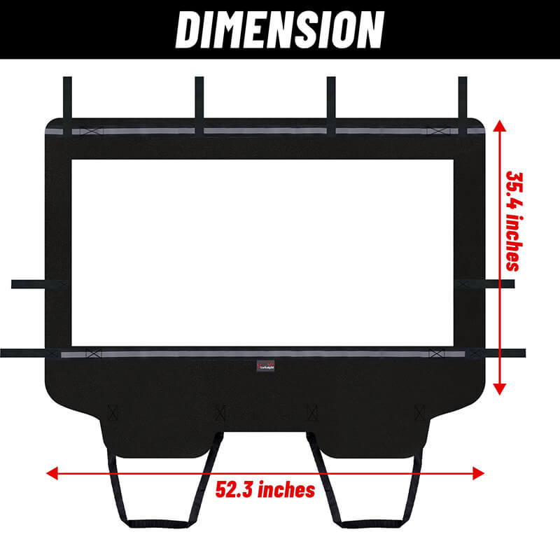 dimension of the teryx rear windshield