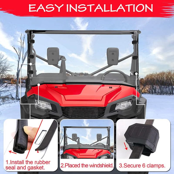 easy to install the pioneer 1000 5 windshield