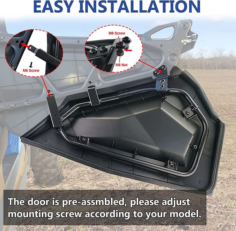 RZR XP 4 1000 Lower Doors Durable Plastic Panels StarknightMT