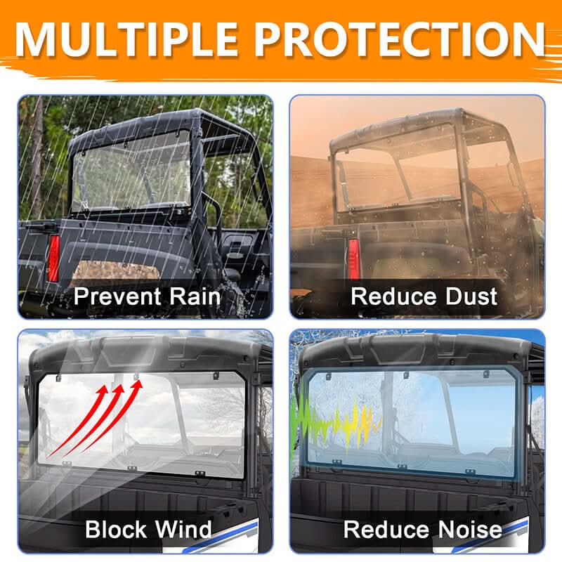 Ranger midsize 570 rear windshield multiple protection