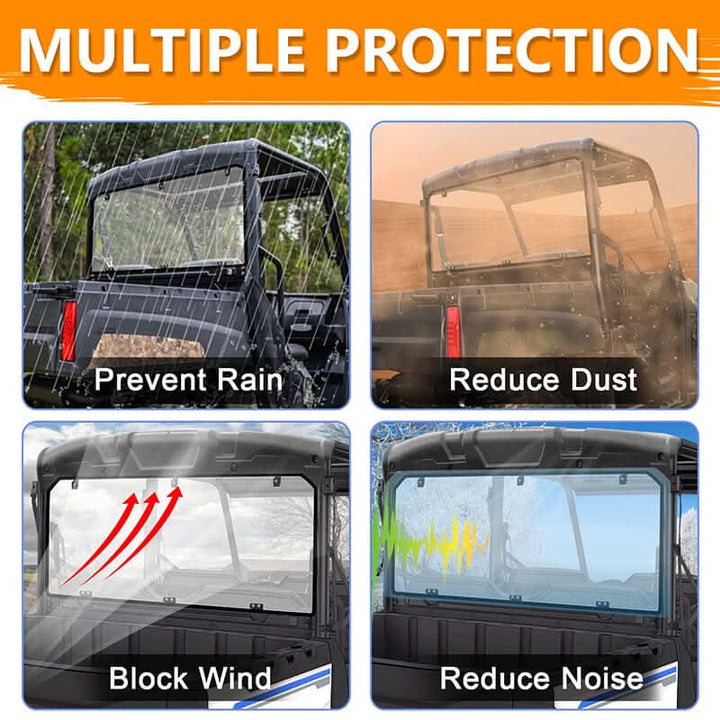 Ranger midsize 570 rear windshield multiple protection