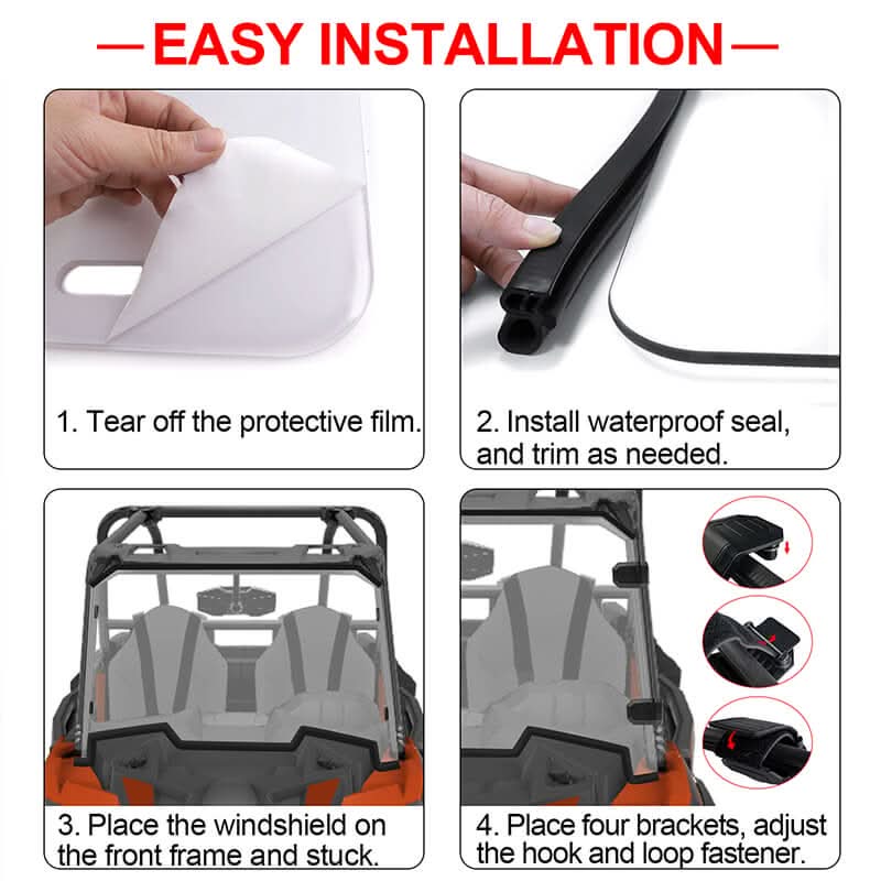 RZR 1000 Front windshield easy installation