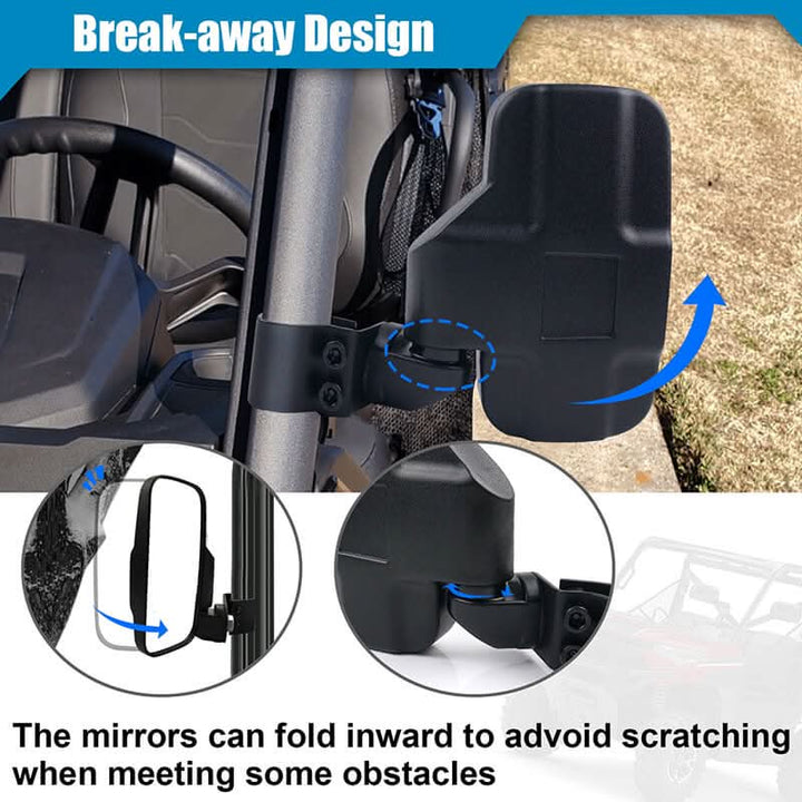 UTV Side Mirrors Polaris Ranger General StarknightMT