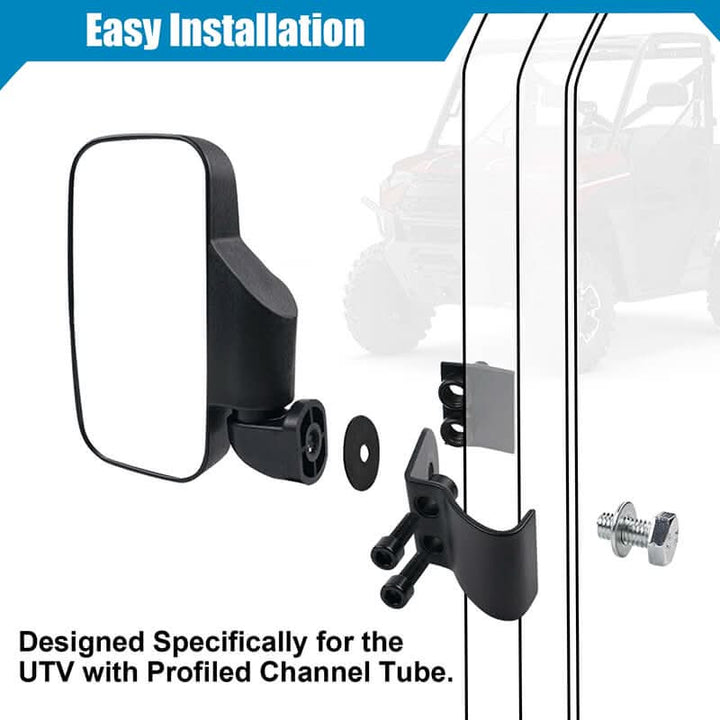 UTV Side Mirrors Polaris Ranger General StarknightMT