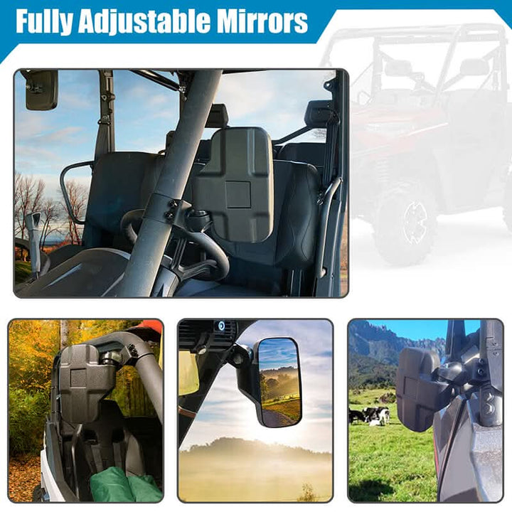 UTV Side Mirrors Polaris Ranger General StarknightMT