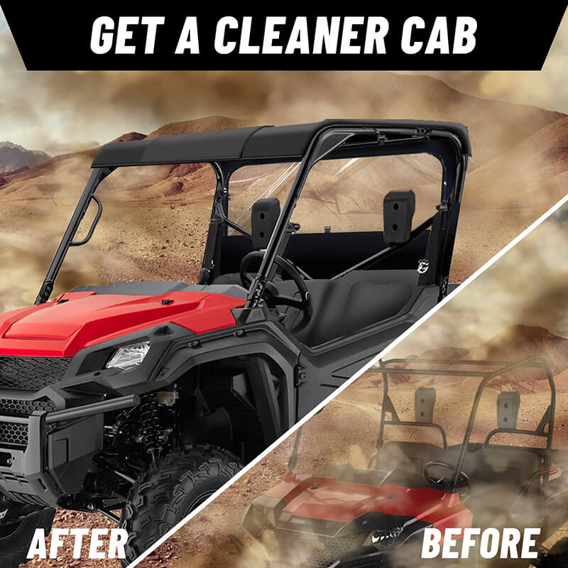rear windshield can get a cleaner cab