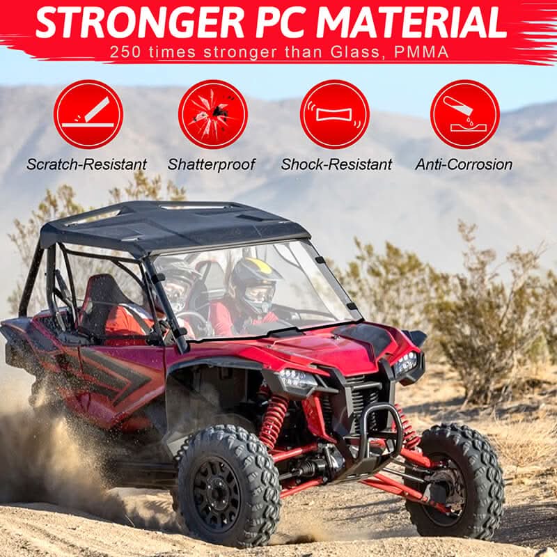Honda talon 1000x windshield material