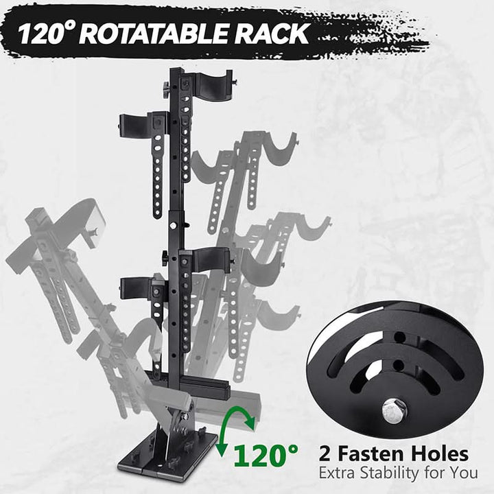 120° rotatable UTV gun rack