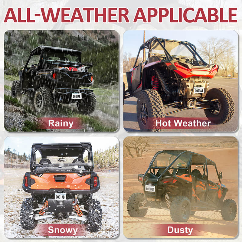 utv plate holder all-weather applicable