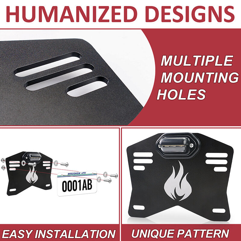 utv plate holder humanized design