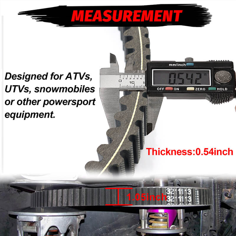 measurement of the drive belt