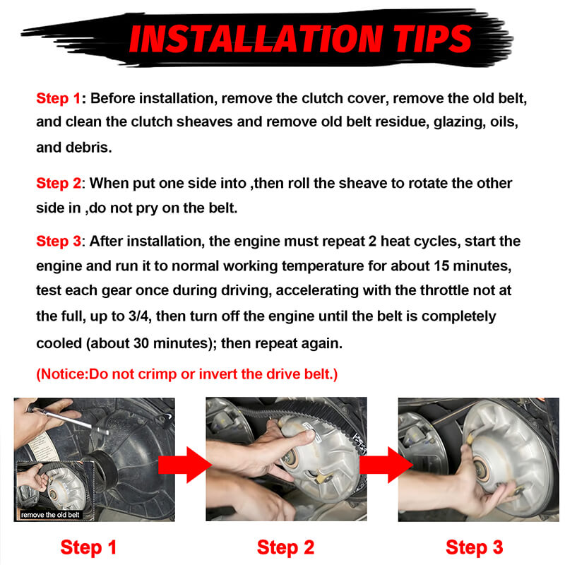installation tips for the drive belt