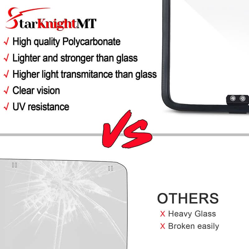 StarknightMT Can-Am Defender rear windshield features vs others