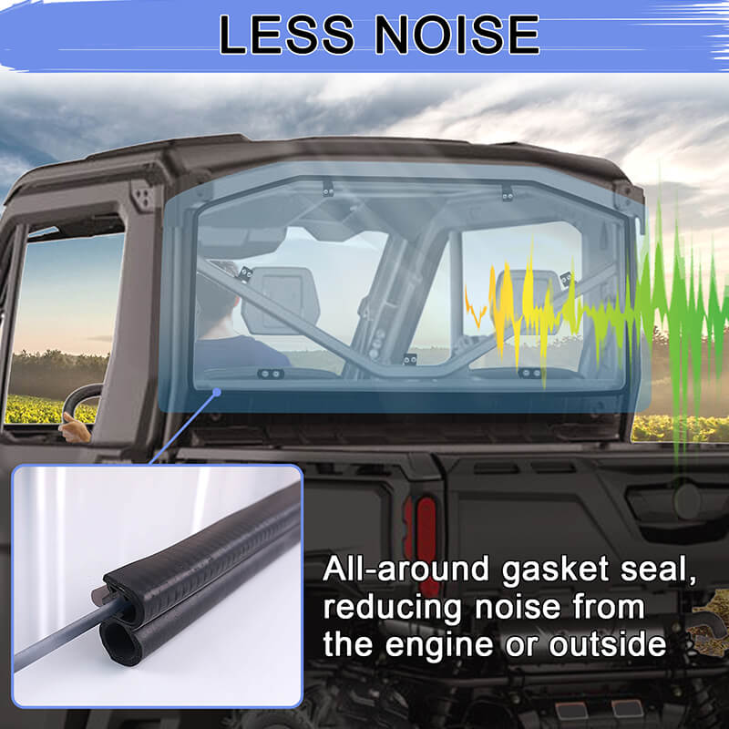 less noise of the rear windshield