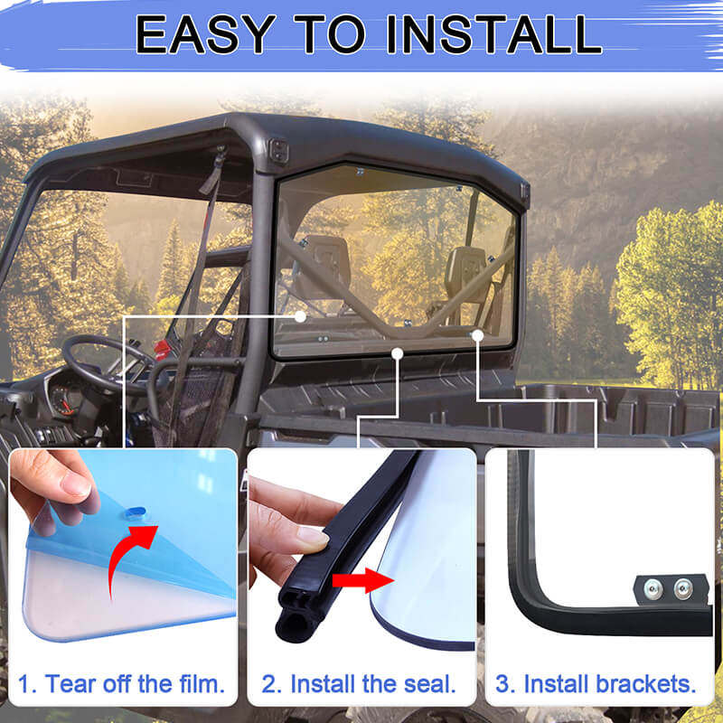 easy to install for the rear windshield