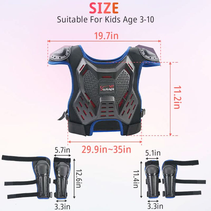 size of the youth blur armor suit
