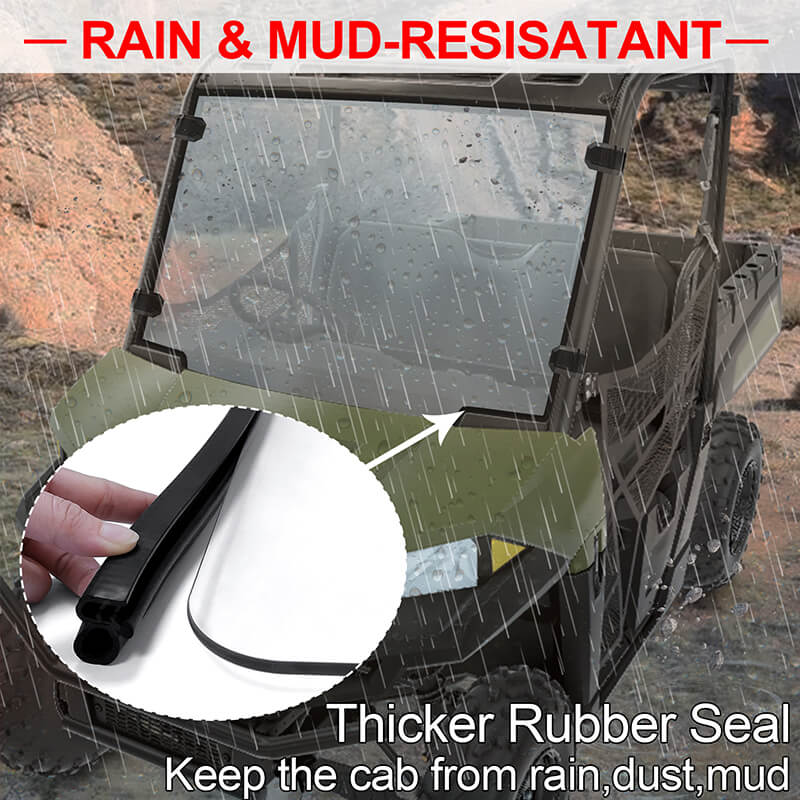 Ranger Midsize front windshield rain and mud resistant