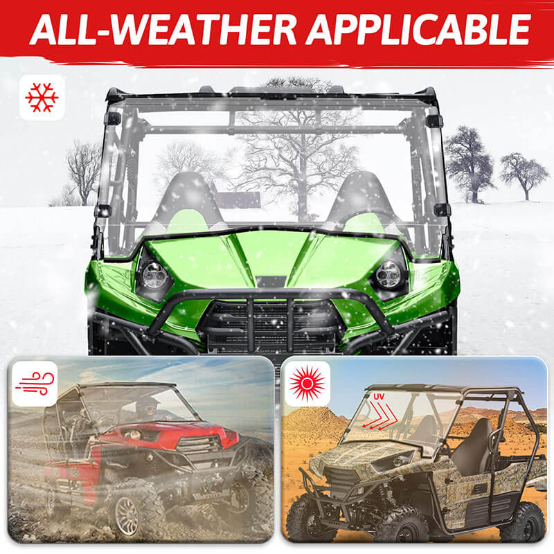 all weather applicable of the kawasaki teryx windshield