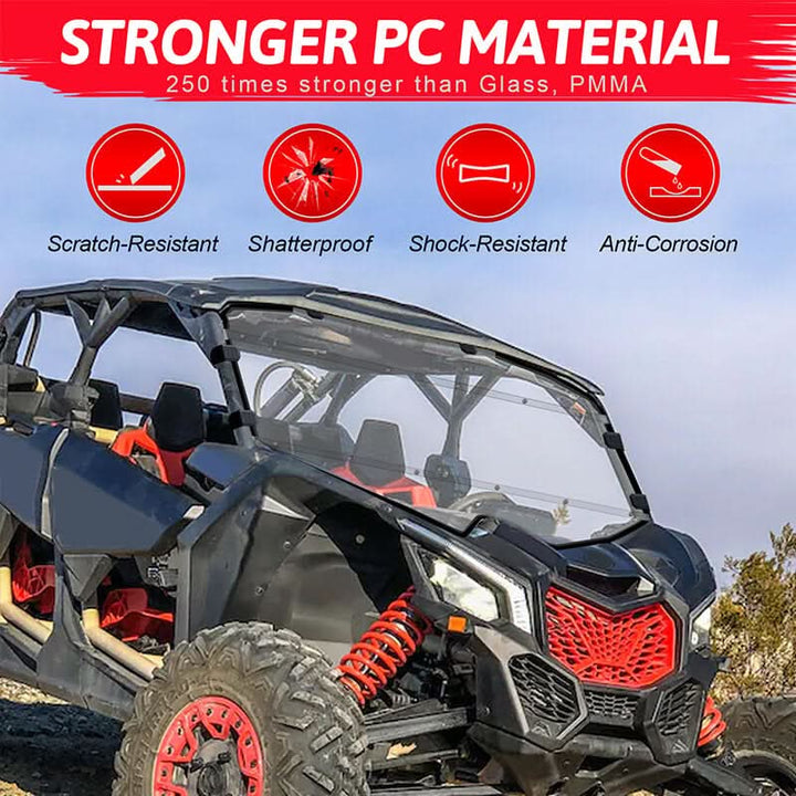 maverick x3 front windshield material
