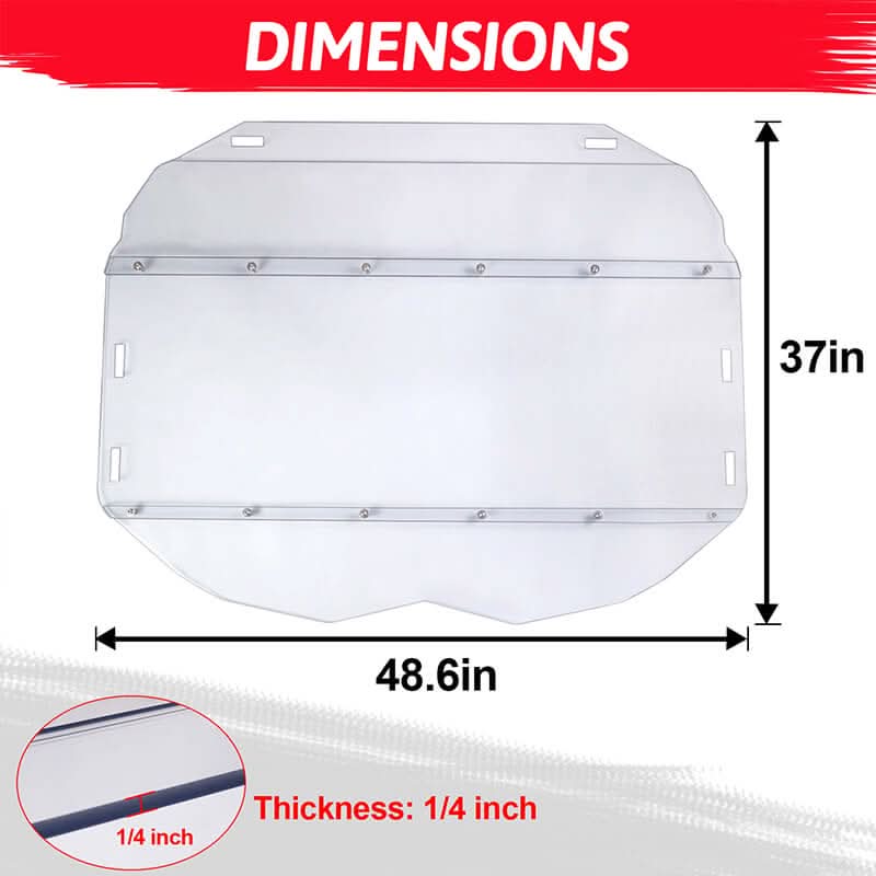 maverick x3 windshield dimension