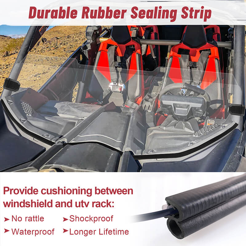 durable rubber of the X3 half windshield