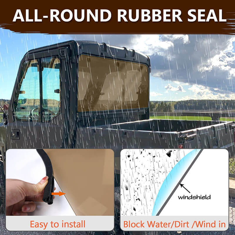 polaris ranger 570 tinted windshield rubber seal