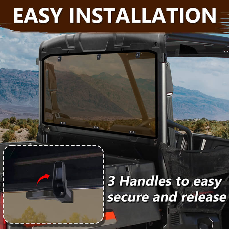 ranger 570 tinted rear windshield easy install
